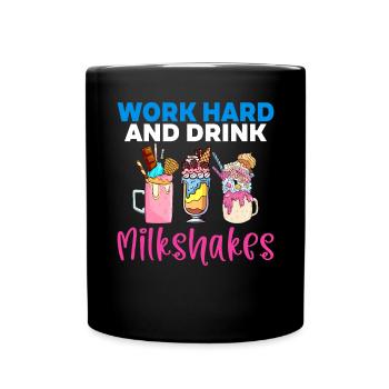 Ich liebe Milchshakes Milchshake Geschenk - Tasse einfarbig - Schwarz - Vorne