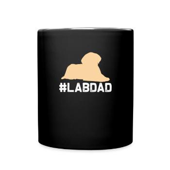 Labrador Vater Hund Hunde Herrchen Geschenk - Tasse einfarbig - Schwarz - Vorne