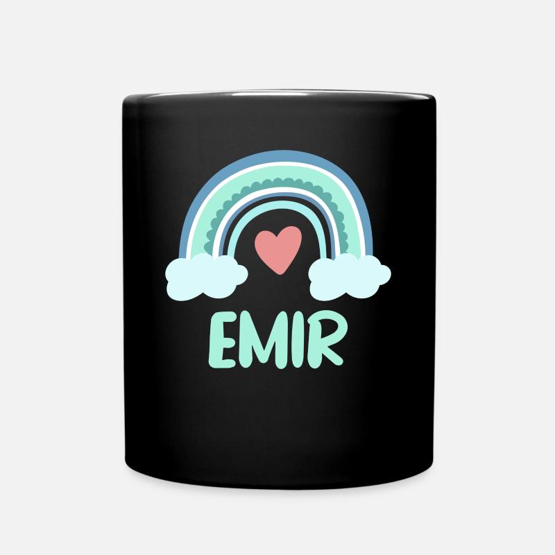 Emir Name Regenbogen Baby - Tasse einfarbig - Schwarz