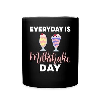 Ich liebe Milchshakes Milchshake Geschenk - Tasse einfarbig - Schwarz - Vorne