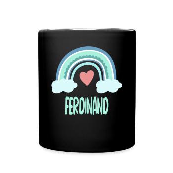 Ferdinand Nom Rainbow Baby - Mug uni - noir - Devant