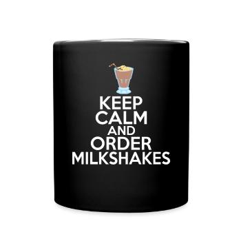 Ich liebe Milchshakes Milchshake Geschenk - Tasse einfarbig - Schwarz - Vorne