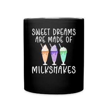 I love Milkshakes Milkshake Gift - Full Colour Mug - black - Front