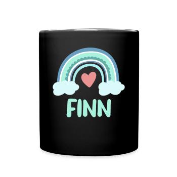Nom Finn Rainbow Baby - Mug uni - noir - Devant