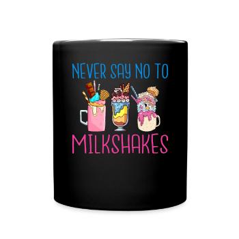 Ich liebe Milchshakes Milchshake Geschenk - Tasse einfarbig - Schwarz - Vorne