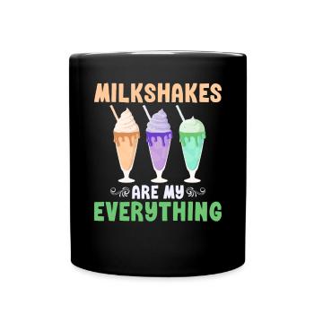 I love Milkshakes Milkshake Gift - Full Colour Mug - black - Front