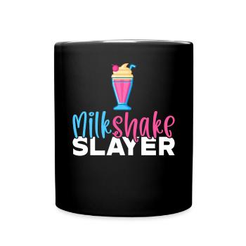 Ich liebe Milchshakes Milchshake Geschenk - Tasse einfarbig - Schwarz - Vorne