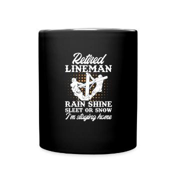 Retraite Lineman Pension Pensioner Gift - Mug uni - noir - Devant