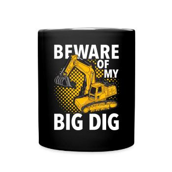 Drôles d’ouvriers de la construction et de conducteurs d’excavatrices de chantier - Mug uni - noir - Devant