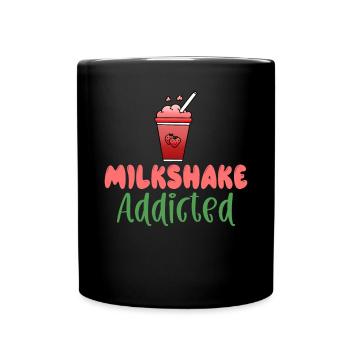 Ich liebe Milchshakes Milchshake Geschenk - Tasse einfarbig - Schwarz - Vorne