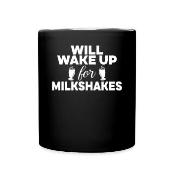 Ich liebe Milchshakes Milchshake Geschenk - Tasse einfarbig - Schwarz - Vorne