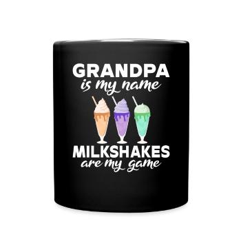 Ich liebe Milchshakes Milchshake Geschenk - Tasse einfarbig - Schwarz - Vorne