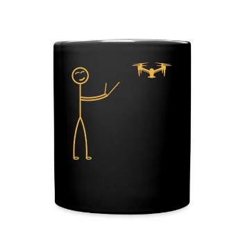 Drôle de pilote de drone - Quadcopter Drone Pilot Stick F - Mug uni - noir - Devant