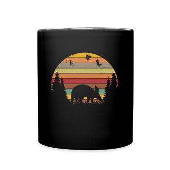 Erdferkel Retro Aardvark Vintage - Full Colour Mug - black - Front