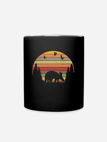 Erdferkel Retro Aardvark Vintage - Tasse einfarbig - Schwarz