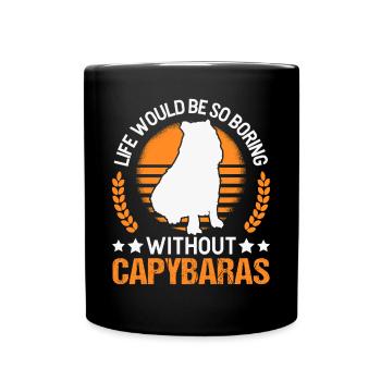Capybara Gift Capibara capybara - Full Colour Mug - black - Front