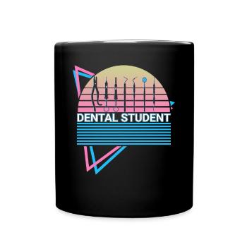 Dentistry Student Retro - Full Colour Mug - black - Front