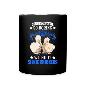 Silk Chicken Cadeau Silkie Chicken Silkie Chicken - Mug uni - noir - Devant
