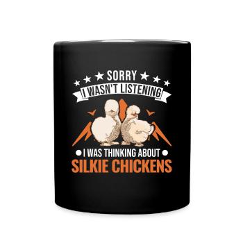 Silk Chicken Cadeau Silkie Chicken Silkie Chicken - Mug uni - noir - Devant