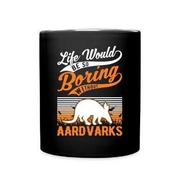 Aardvark Gift Aardvark - Full Colour Mug - black - Front