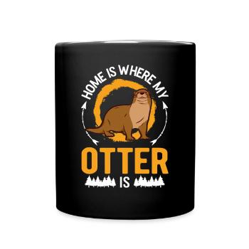 Otter Home otter Sea otter - Full Colour Mug - black - Front