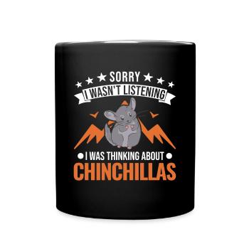 Chinchilla Gift Woolly Short-tailed Chinchilla - Full Colour Mug - black - Front