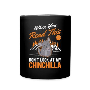 Chinchilla Gift Woolly Short-tailed Chinchilla - Full Colour Mug - black - Front