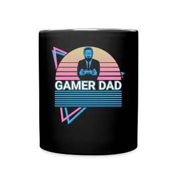 Gamer Papa Rétro - Mug uni - noir - Devant