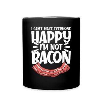 Je ne peux pas rendre tout le monde heureux im pas bacon - Mug uni - noir - Devant