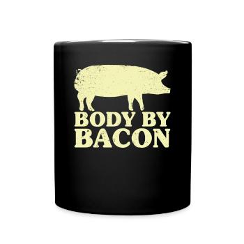 Body By Bacon - Tasse einfarbig - Schwarz - Vorne