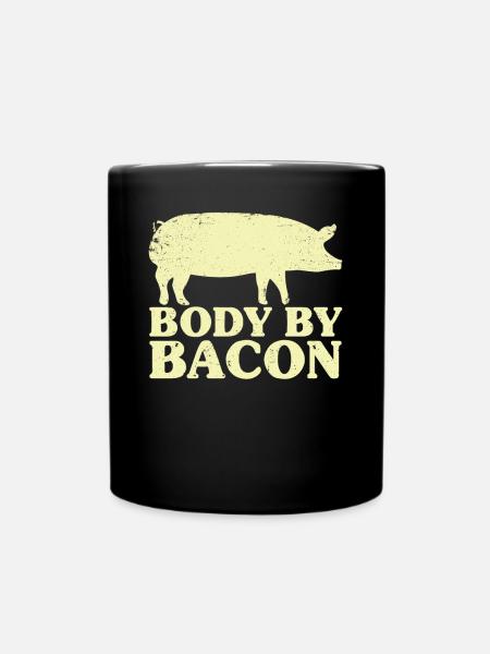 Body By Bacon - Tasse einfarbig - Schwarz