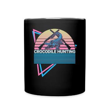 Crocodile Hunting Crocodile Hunter Rétro - Mug uni - noir - Devant