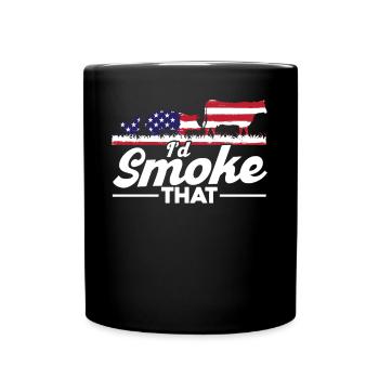 Id Smoke That - Tasse einfarbig - Schwarz - Vorne