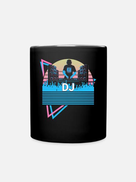 Dj Disc Jockey Retro - Tasse einfarbig - Schwarz
