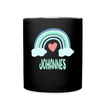 Jojohannes nomme Rainbow Baby - Mug uni - noir - Devant