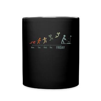 Jeu de golf Golfeur Balle de golf Vintage Week-end - Mug uni - noir - Devant