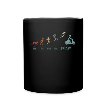 Scooter Rider Mobylette Scooter Driver Vintage - Mug uni - noir - Devant
