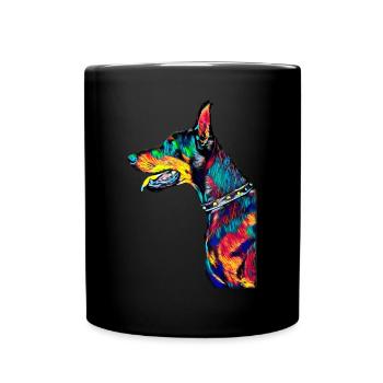 Doberman - Full Colour Mug - black - Front