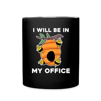 Cadeau apiculteur miel apicole - Mug uni - noir - Devant