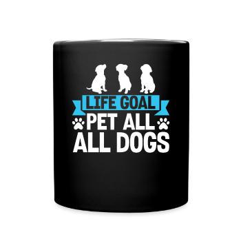 Life Goal Pet All All Dogs - Tasse einfarbig - Schwarz - Vorne