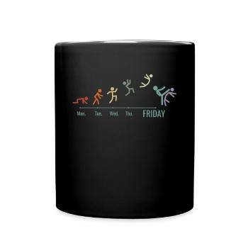 Taekwondo Aikido Ju-Jutsu Karate Kung-Fu Vintage - Tasse einfarbig - Schwarz - Vorne