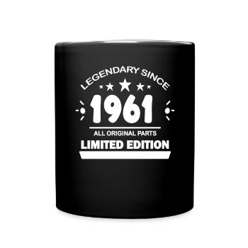 1961 - Born 1961 - Year of construction 1961 - Full Colour Mug - black - Front