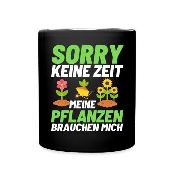 Gärtner Opa Garten Vater Gartenarbeit - Tasse einfarbig - Schwarz - Vorne