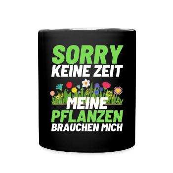 Gärtner Opa Garten Vater Gartenarbeit - Tasse einfarbig - Schwarz - Vorne