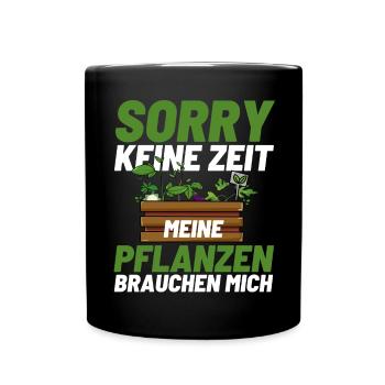 Gärtner Opa Garten Vater Gartenarbeit - Tasse einfarbig - Schwarz - Vorne