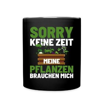Gärtner Opa Garten Vater Gartenarbeit - Tasse einfarbig - Schwarz - Vorne