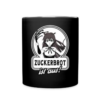 Anime Manga Mädchen mit Pferde-Peitsche, - Tasse einfarbig - Schwarz - Vorne