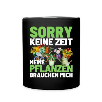 Gärtner Opa Garten Vater Gartenarbeit - Tasse einfarbig - Schwarz - Vorne