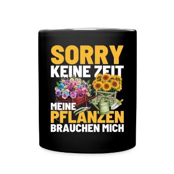 Gärtner Opa Garten Vater Gartenarbeit - Tasse einfarbig - Schwarz - Vorne