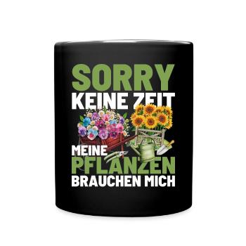 Gärtner Opa Garten Vater Gartenarbeit - Tasse einfarbig - Schwarz - Vorne